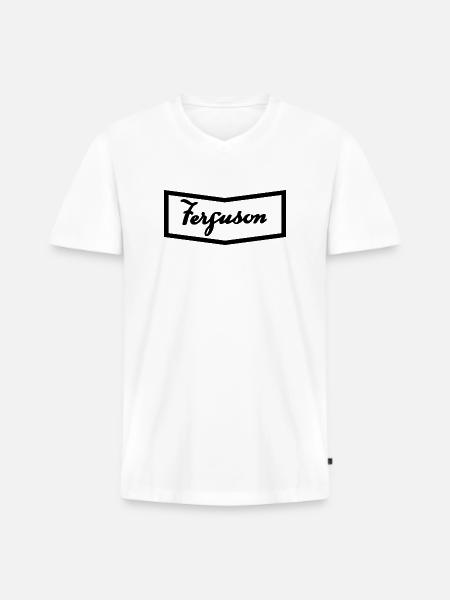 Ferguson TE20 hood logo - Men's Premium Organic T-shirt with V-neck - white