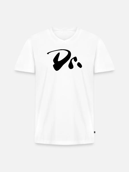 Dr - Männer Premium Bio T-Shirt mit V-Ausschnitt - Weiß