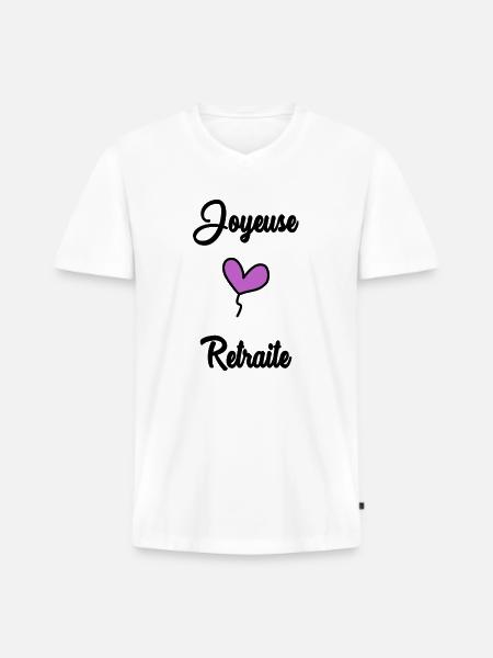 COLLEAGUE. START. RETIREMENT - Men's Premium Organic T-shirt with V-neck - white