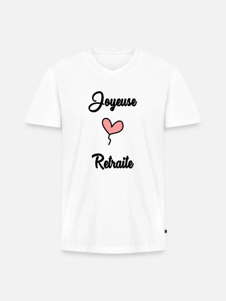 RETIREMENT. RETIREMENT. RETIRED - Men's Premium Organic T-shirt with V-neck - white