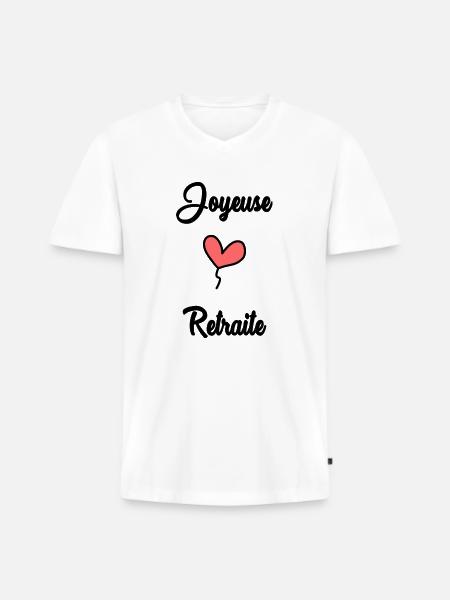 RETIREMENT - Men's Premium Organic T-shirt with V-neck - white