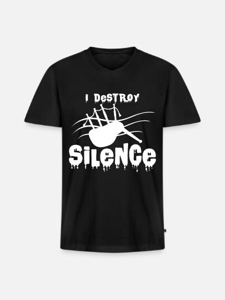 Dudelsack - Männer Premium Bio T-Shirt mit V-Ausschnitt - Schwarz