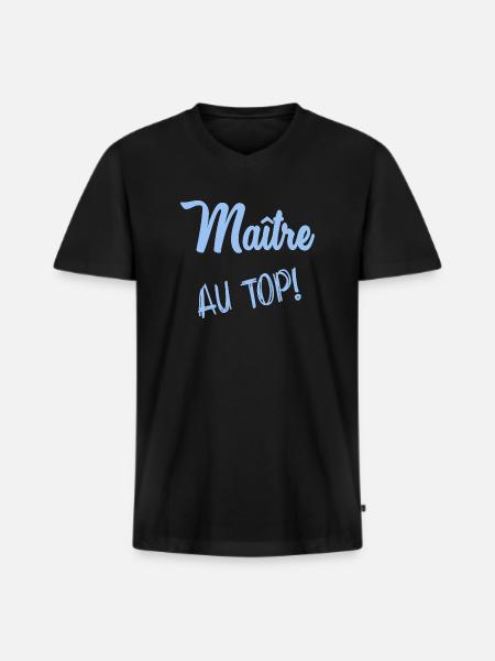 MASTER. MASTER - Men's Premium Organic T-shirt with V-neck - black