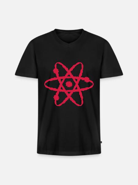Scientific symbol - Men's Premium Organic T-shirt with V-neck - black