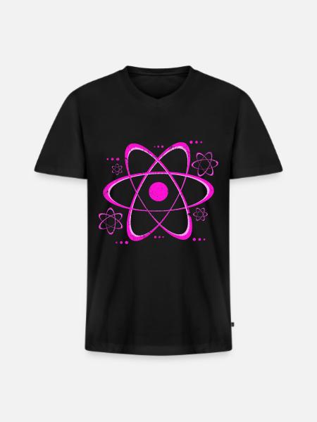 Physiker - Männer Premium Bio T-Shirt mit V-Ausschnitt - Schwarz
