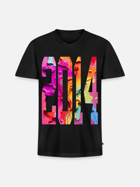 BUNT 12TH BIRTHDAY 2014 - Men's Premium Organic T-shirt with V-neck - black