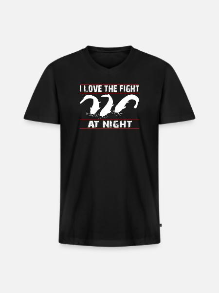 Ich fische Wels - Welsangler - Männer Premium Bio T-Shirt mit V-Ausschnitt - Schwarz