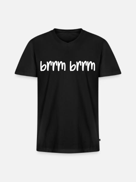 brrm brrm - Men's Premium Organic T-shirt with V-neck - black