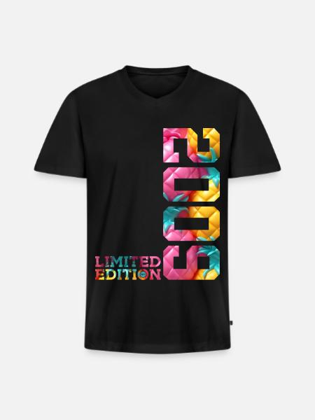 17TH BIRTHDAY LIMITED EDITION 2009 - Men's Premium Organic T-shirt with V-neck - black