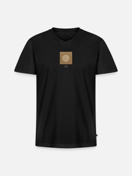 Leonardo Luftschraube - Männer Premium Bio T-Shirt mit V-Ausschnitt - Schwarz