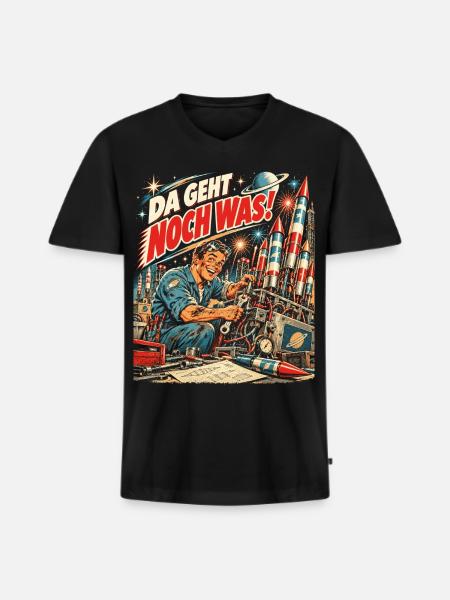 Da geht noch was – Feuerwerk - Männer Premium Bio T-Shirt mit V-Ausschnitt - Schwarz