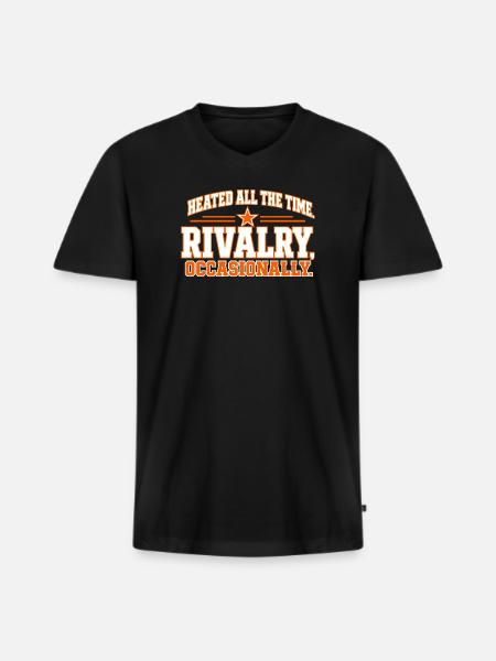 Ständig hitzige Rivalität – gelegentlich Zitat - Männer Premium Bio T-Shirt mit V-Ausschnitt - Schwarz