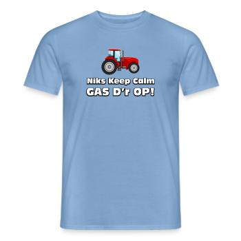 Bauer - Nichts Ruhiges, Gas drauf! Bauern Traktor - Männer T-Shirt - Carolina Blue - Vorne - AI Model Male 178 light (178cm)