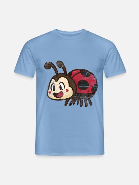Funkelnder Marienkäfer Glücksbringer - Männer T-Shirt - Carolina Blue