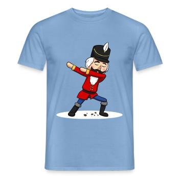 Dabbing Nutcracker - Männer T-Shirt - Carolina Blue - Vorne - AI Model Male 178 light (178cm)