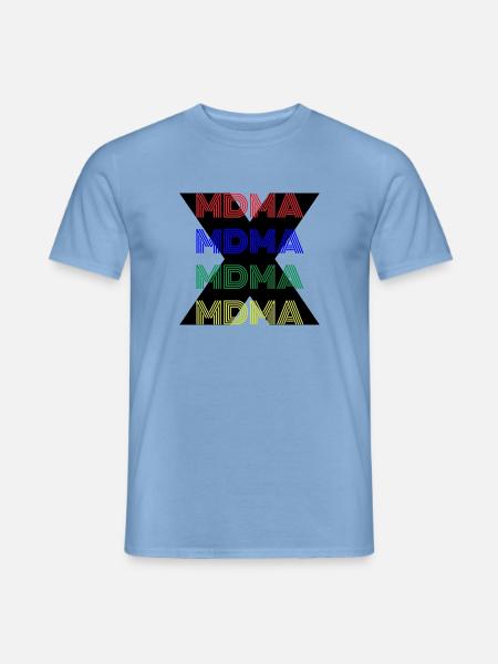 MDMA XTC Extasy - Männer T-Shirt - Carolina Blue