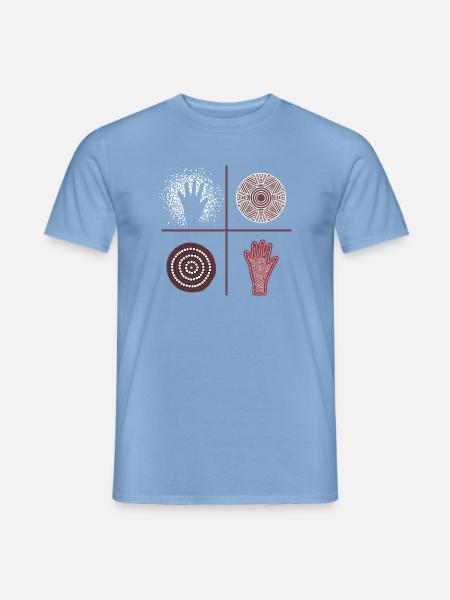 Aboriginal Australian Kunst in Perfektion - Männer T-Shirt - Carolina Blue