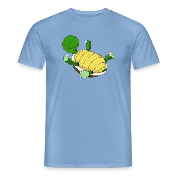 Schildkröte auf dem Rücken - Männer T-Shirt - Carolina Blue - Vorne - AI Model Male 178 light (178cm)
