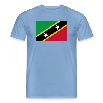 St. Kitts und Nevis - Männer T-Shirt - Carolina Blue - Vorne - AI Model Male 178 light (178cm)