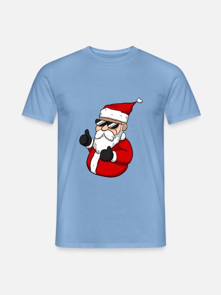 Cool Santa - Männer T-Shirt - Carolina Blue