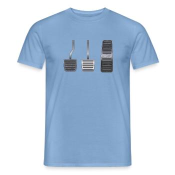 Pedale nach Priorität Auto Tuning KFZ Geschenk W - Männer T-Shirt - Carolina Blue - Vorne - AI Model Male 178 light (178cm)