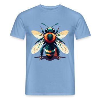 Biene Cartoon Figur Buntes Haustier Tier - Männer T-Shirt - Carolina Blue - Vorne - AI Model Male 178 light (178cm)
