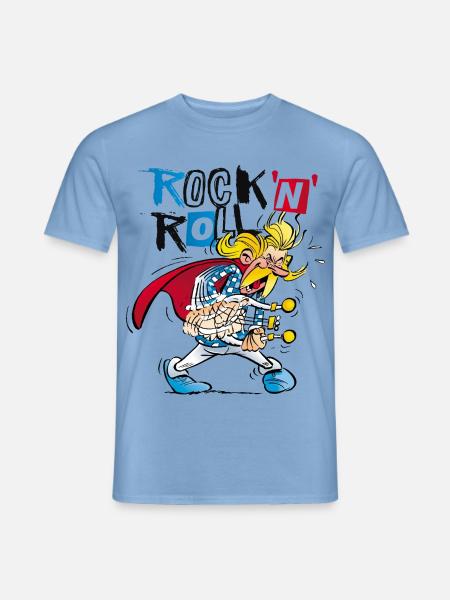 Asterix & Obelix Cacofonix Rock'n'Roll - Men's T-Shirt - carolina blue