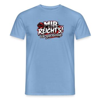 Mr Reichts Ich geh darten - Männer T-Shirt - Carolina Blue - Vorne - AI Model Male 178 light (178cm)