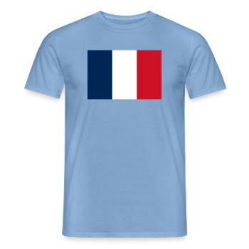 Frankreich - Männer T-Shirt - Carolina Blue - Vorne - AI Model Male 178 light (178cm)