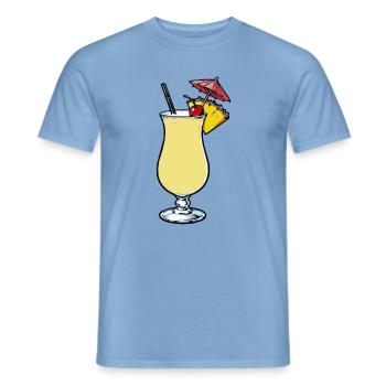 Tropischer Ananas-Cocktail - Männer T-Shirt - Carolina Blue - Vorne - AI Model Male 178 light (178cm)