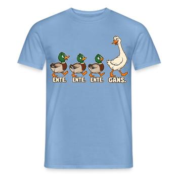 Ente Ente Ente Gans Tierhumor - Männer T-Shirt - Carolina Blue - Vorne - AI Model Male 178 light (178cm)