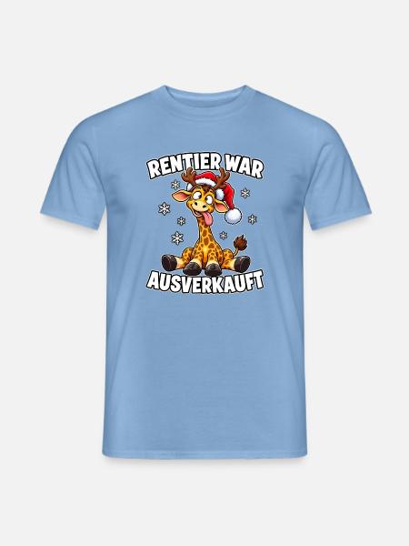 Rentier war ausverkauft Giraffe - Männer T-Shirt - Carolina Blue