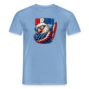 American Flag Bruh Dabbing Eagle Men Boys - Männer T-Shirt - Carolina Blue - Vorne - AI Model Male 178 light (178cm)