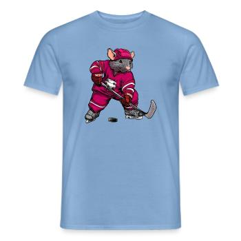 Ratten Eishockey - Männer T-Shirt - Carolina Blue - Vorne - AI Model Male 178 light (178cm)