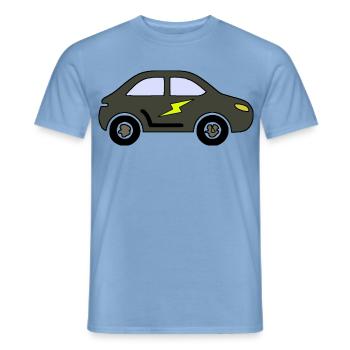 Blitzauto Silhouette - Männer T-Shirt - Carolina Blue - Vorne - AI Model Male 178 light (178cm)