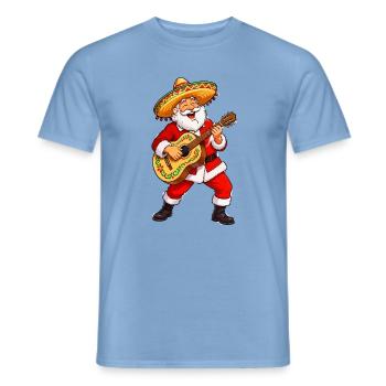 Mariachi Santa Weihnachten - Männer T-Shirt - Carolina Blue - Vorne - AI Model Male 178 light (178cm)