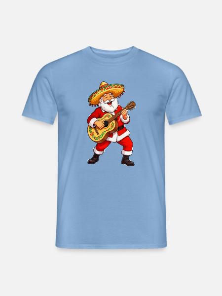 Mariachi Santa Weihnachten - Männer T-Shirt - Carolina Blue
