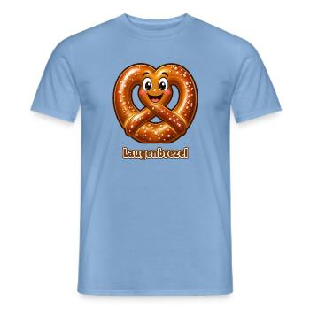 Laugenbrezel Kostüm Fasching Fasnet Verkleidung - Männer T-Shirt - Carolina Blue - Vorne - AI Model Male 178 light (178cm)