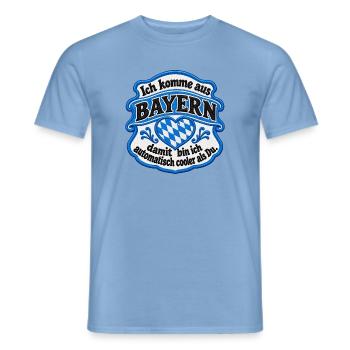Bayern_Herz_Wappen - Männer T-Shirt - Carolina Blue - Vorne - AI Model Male 178 light (178cm)