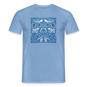 Arktische Tiere im Folklore-Stil - Männer T-Shirt - Carolina Blue - Vorne - AI Model Male 178 light (178cm)