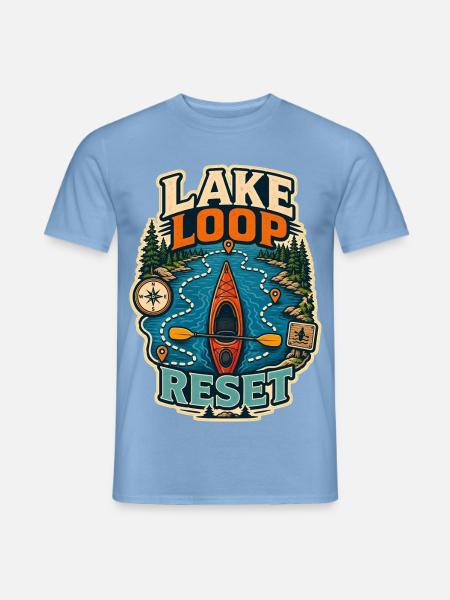 LAKE LOOP RESET - Männer T-Shirt - Carolina Blue