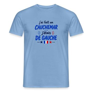 Ich hatte einen Albtraum, ich war links - Männer T-Shirt - Carolina Blue - Vorne - AI Model Male 178 light (178cm)