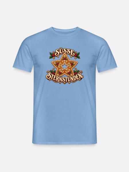 Süsse Sternstunden Sternkeks - Männer T-Shirt - Carolina Blue