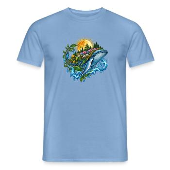 Sonnenwal mit Blütenmeer - Männer T-Shirt - Carolina Blue - Vorne - AI Model Male 178 light (178cm)
