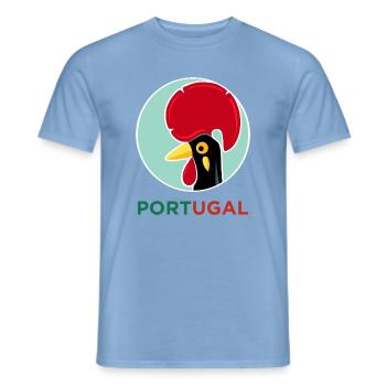 Hahn von Barcelos, Portugal - Männer T-Shirt - Carolina Blue - Vorne - AI Model Male 178 light (178cm)