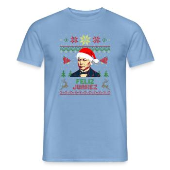 Benito Juárez Feliz Juárez - Männer T-Shirt - Carolina Blue - Vorne - AI Model Male 178 light (178cm)