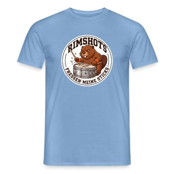 Rimshots Snare Drummer Schlagzeug - Männer T-Shirt - Carolina Blue - Vorne - AI Model Male 178 light (178cm)