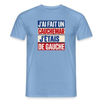 Ich hatte einen Albtraum, ich war ein politischer Linker - Männer T-Shirt - Carolina Blue - Vorne - AI Model Male 178 light (178cm)