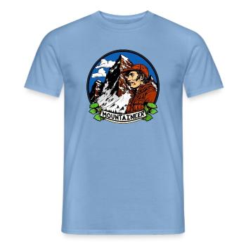 Bergsteiger Alpinisten Bergführer - Männer T-Shirt - Carolina Blue - Vorne - AI Model Male 178 light (178cm)