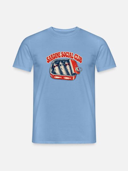 Sardine Social Club - Männer T-Shirt - Carolina Blue